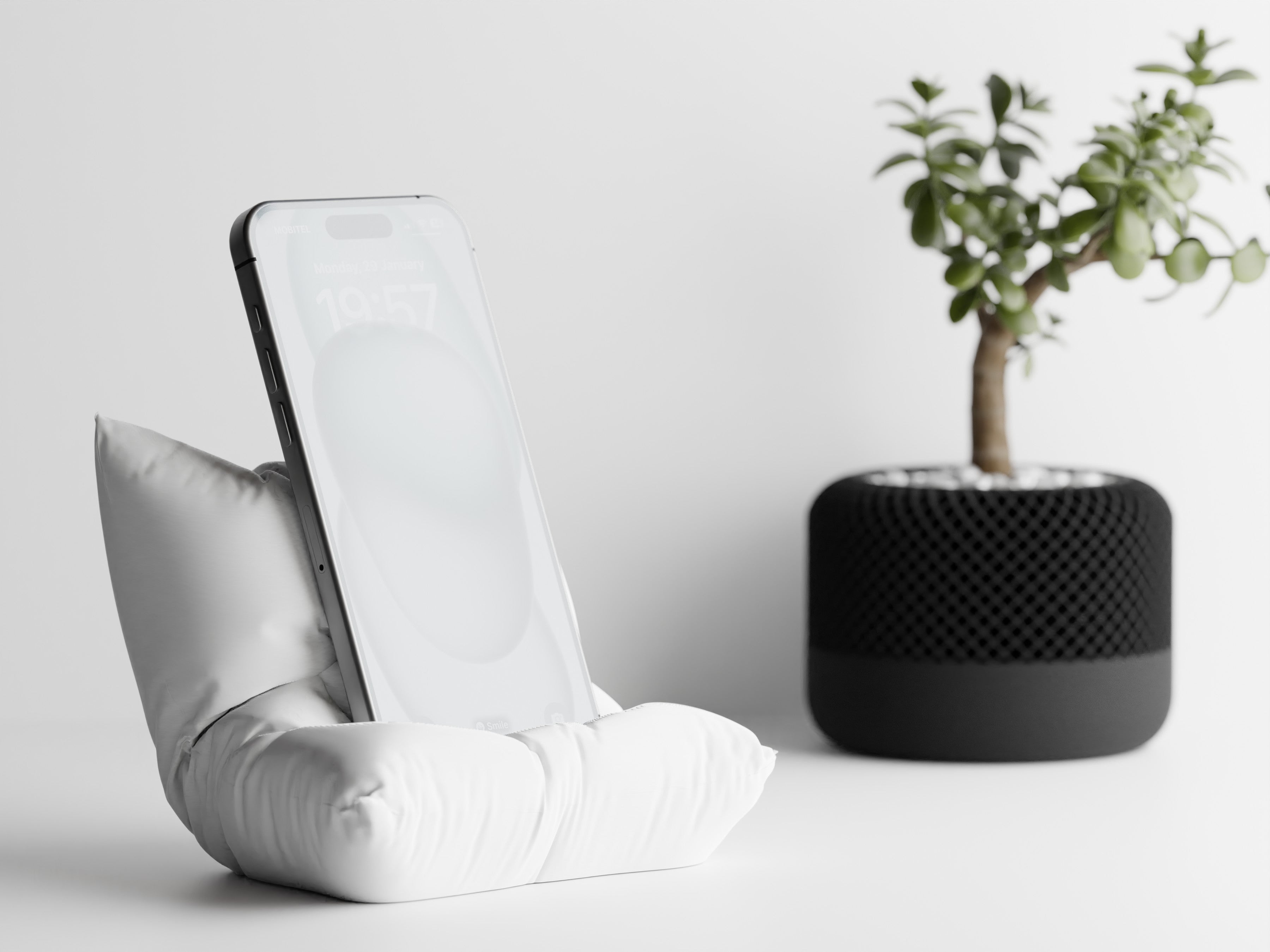 PillowDock – Cozy Curved Phone Stand