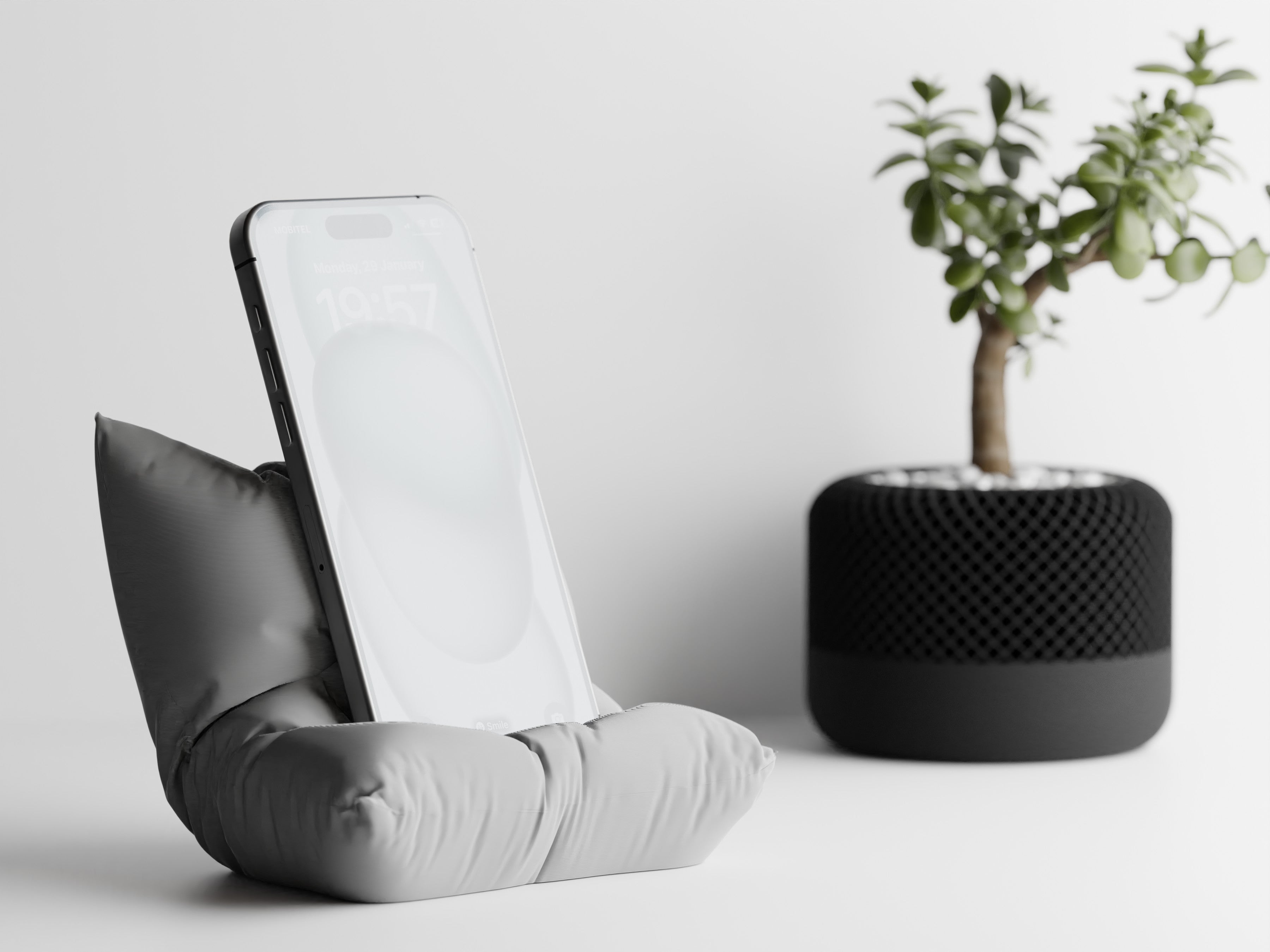 PillowDock – Cozy Curved Phone Stand