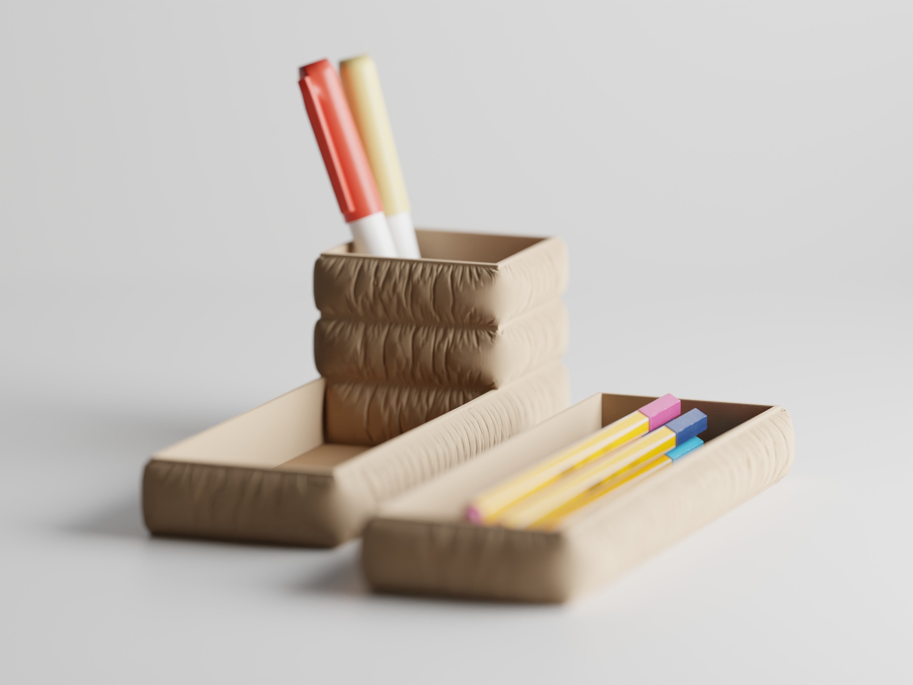 SoftNest – Sculpted Pen & Accessory Box