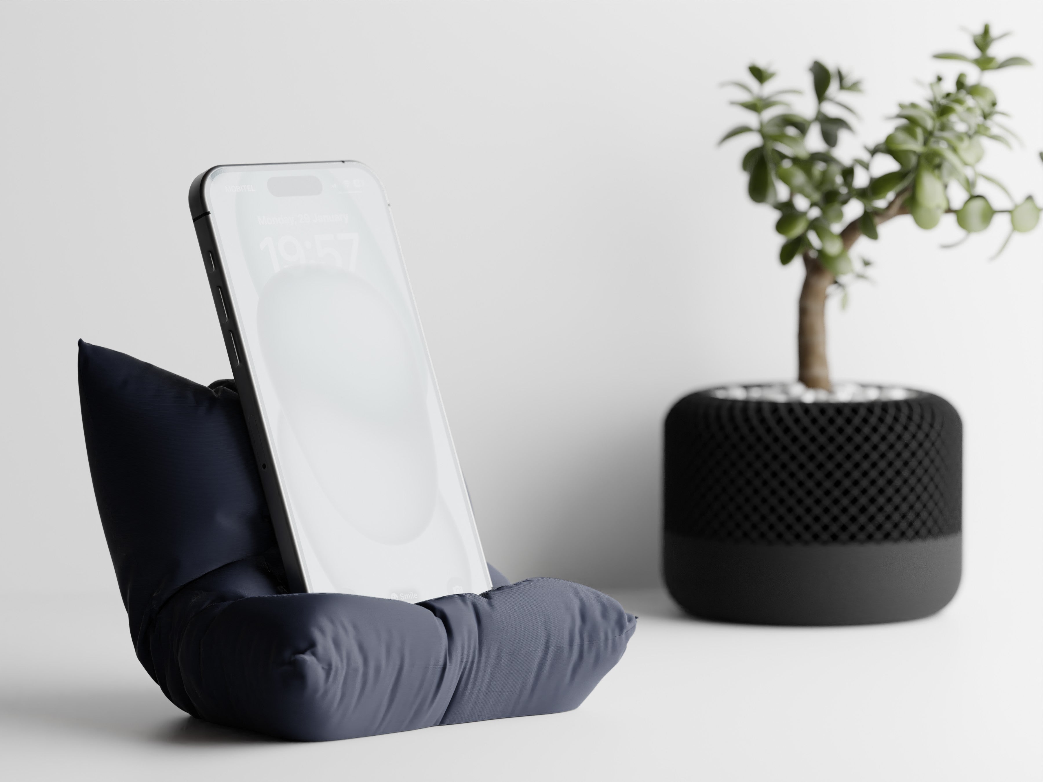 PillowDock – Cozy Curved Phone Stand
