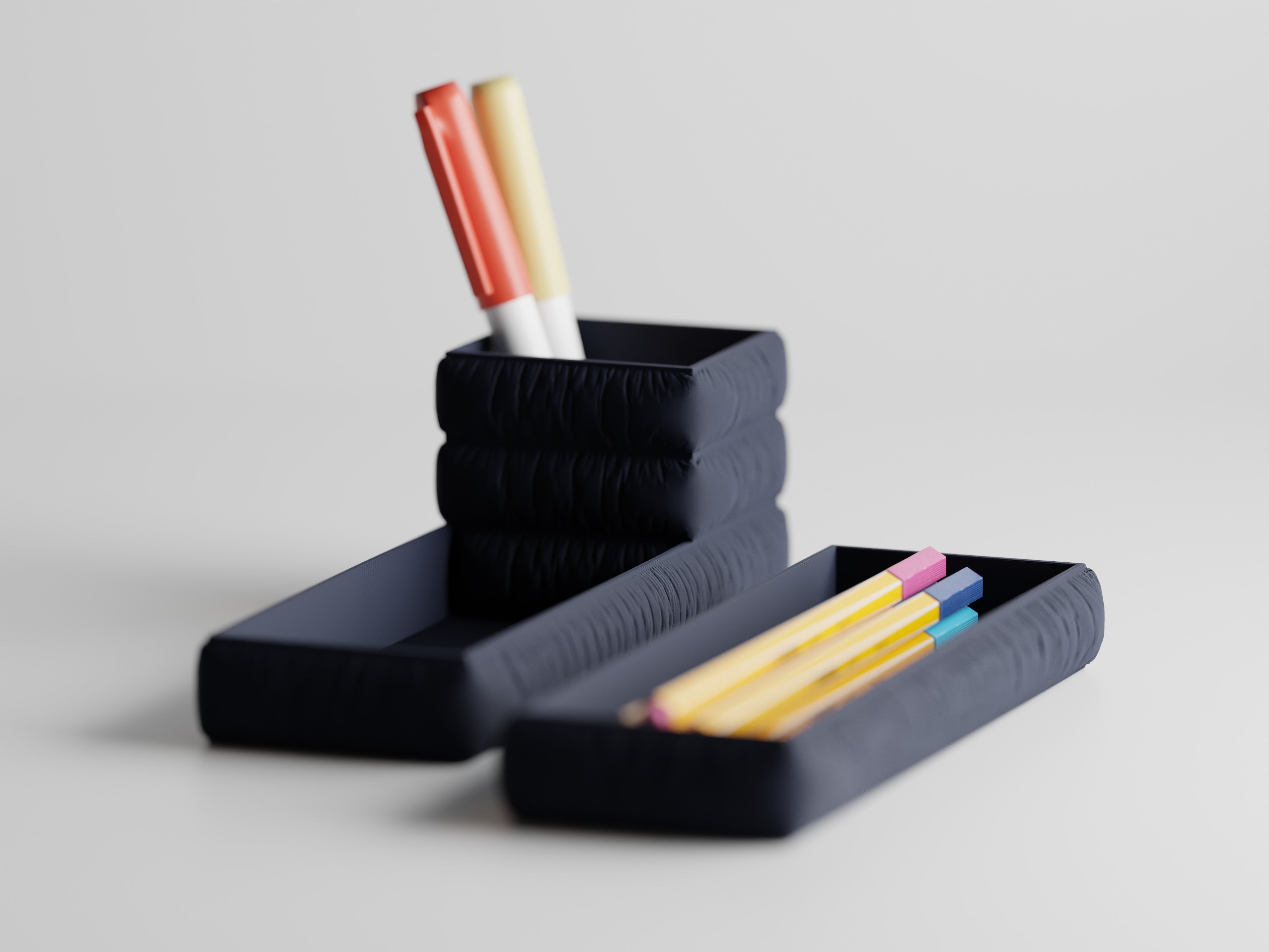 SoftNest – Sculpted Pen & Accessory Box