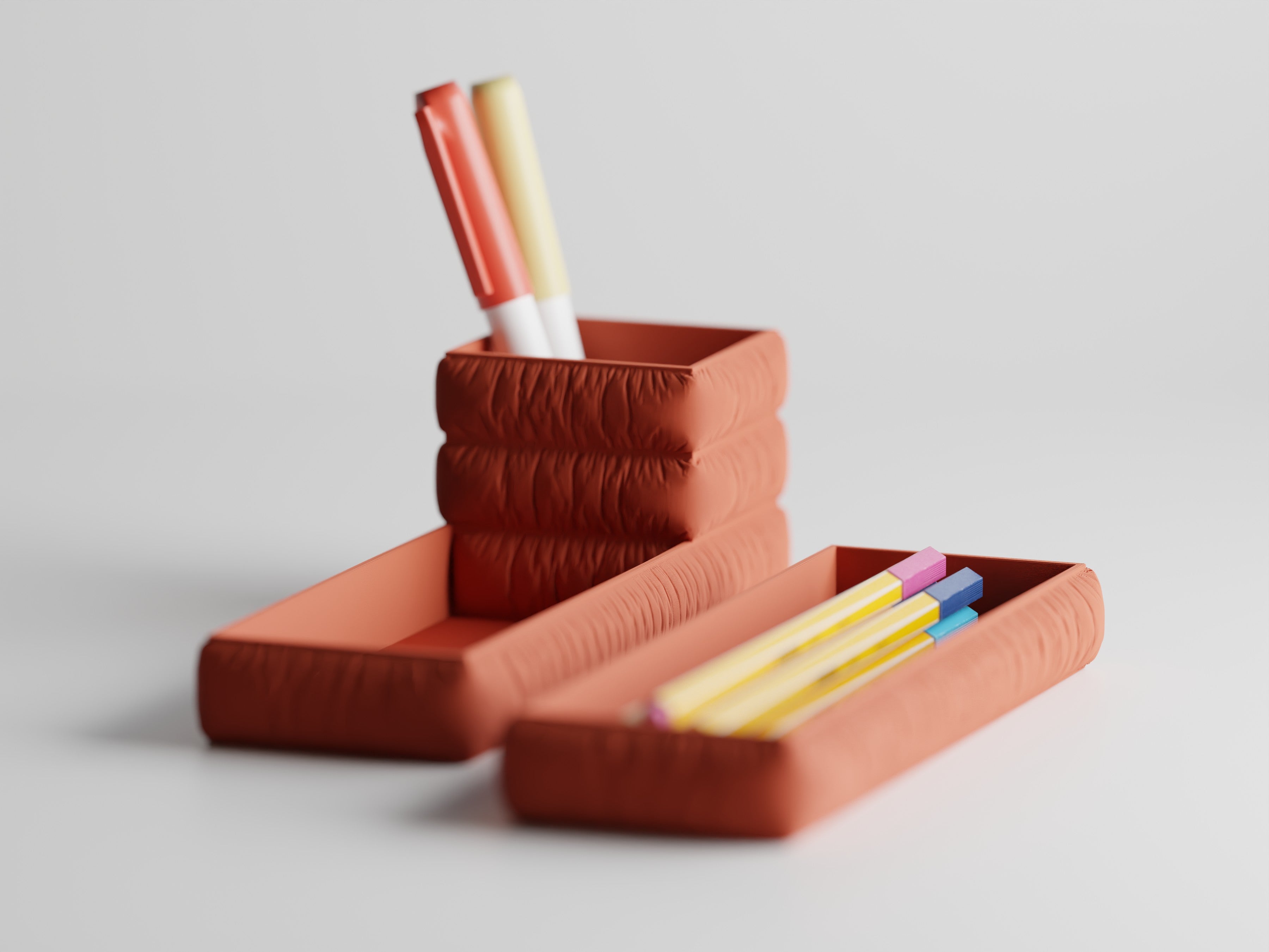 SoftNest – Sculpted Pen & Accessory Box