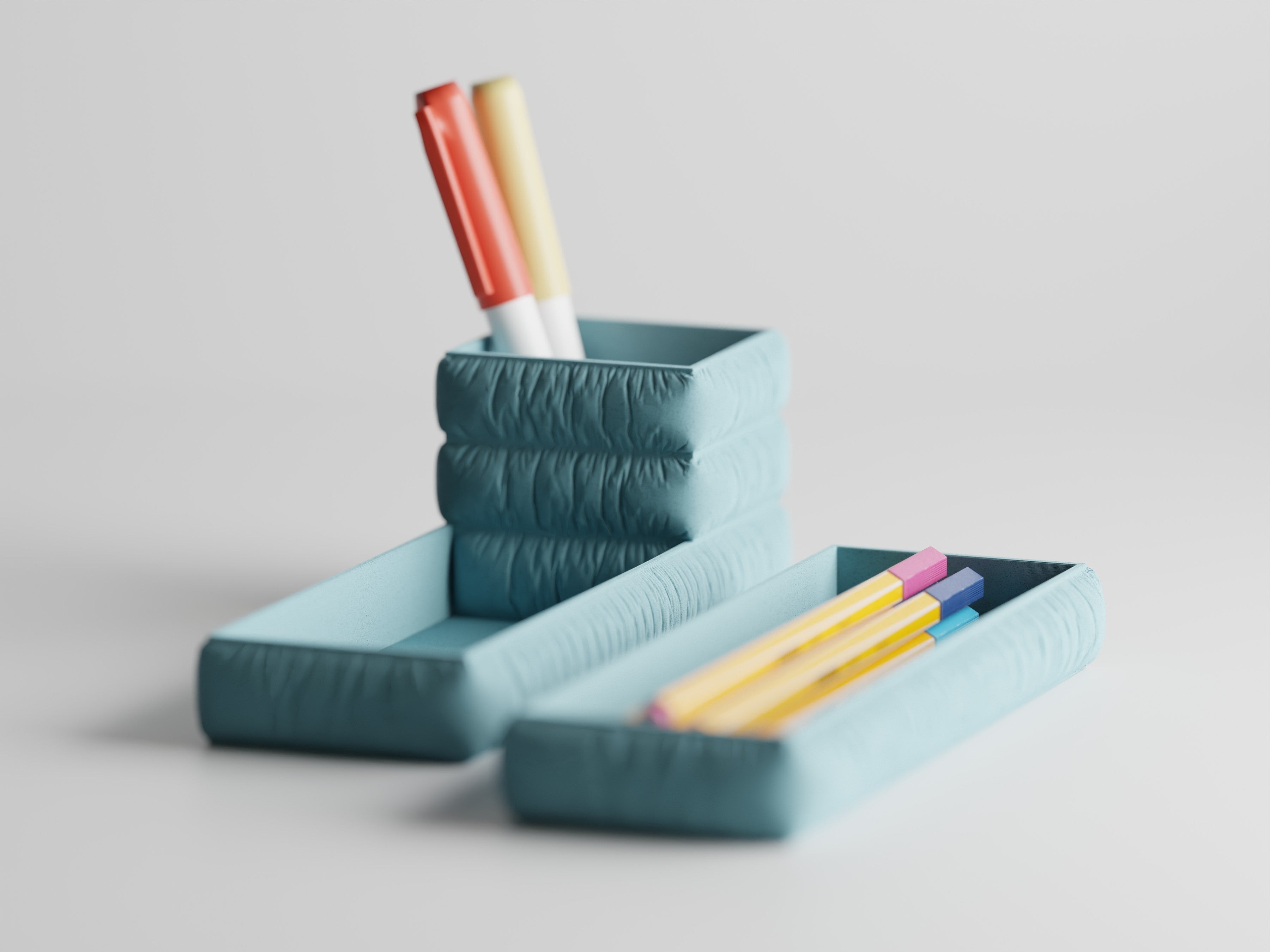 SoftNest – Sculpted Pen & Accessory Box