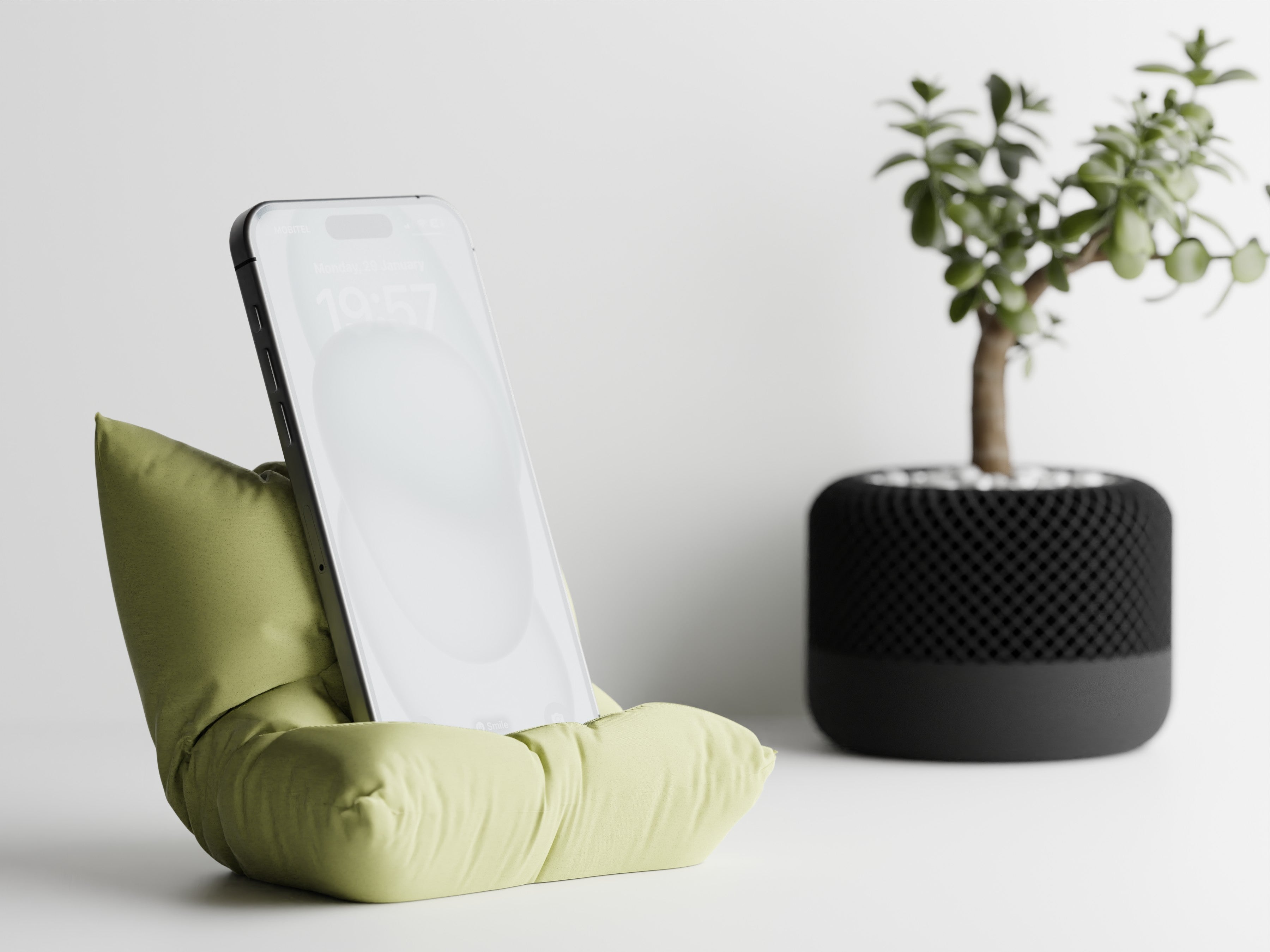 PillowDock – Cozy Curved Phone Stand