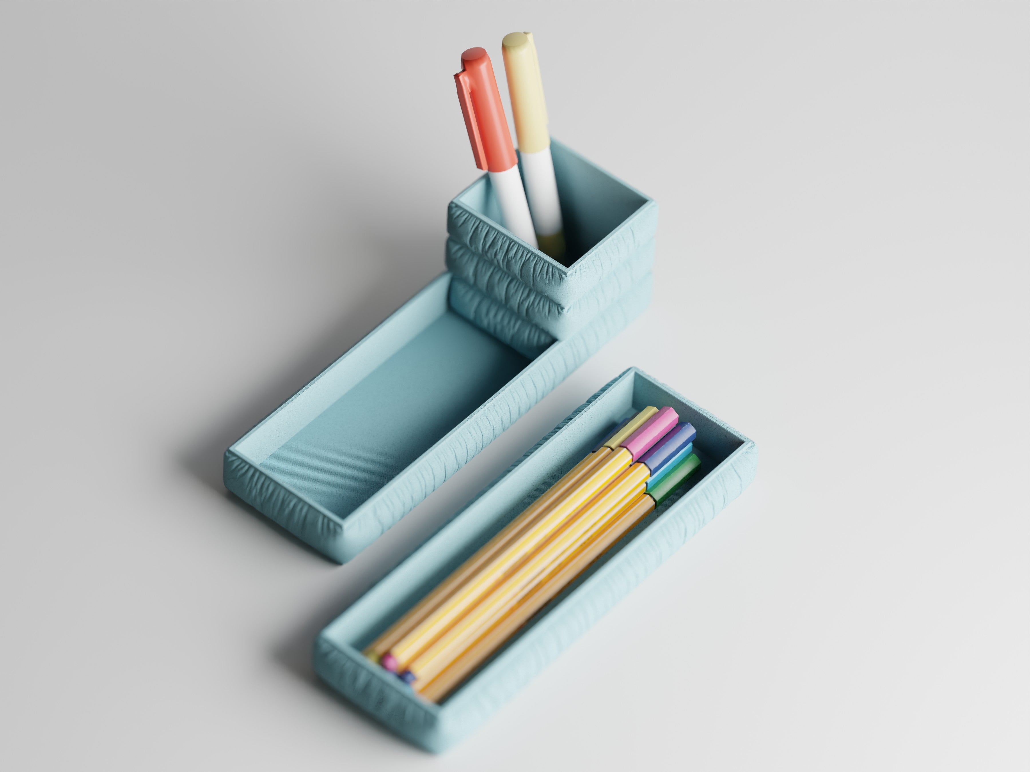 SoftNest – Sculpted Pen & Accessory Box