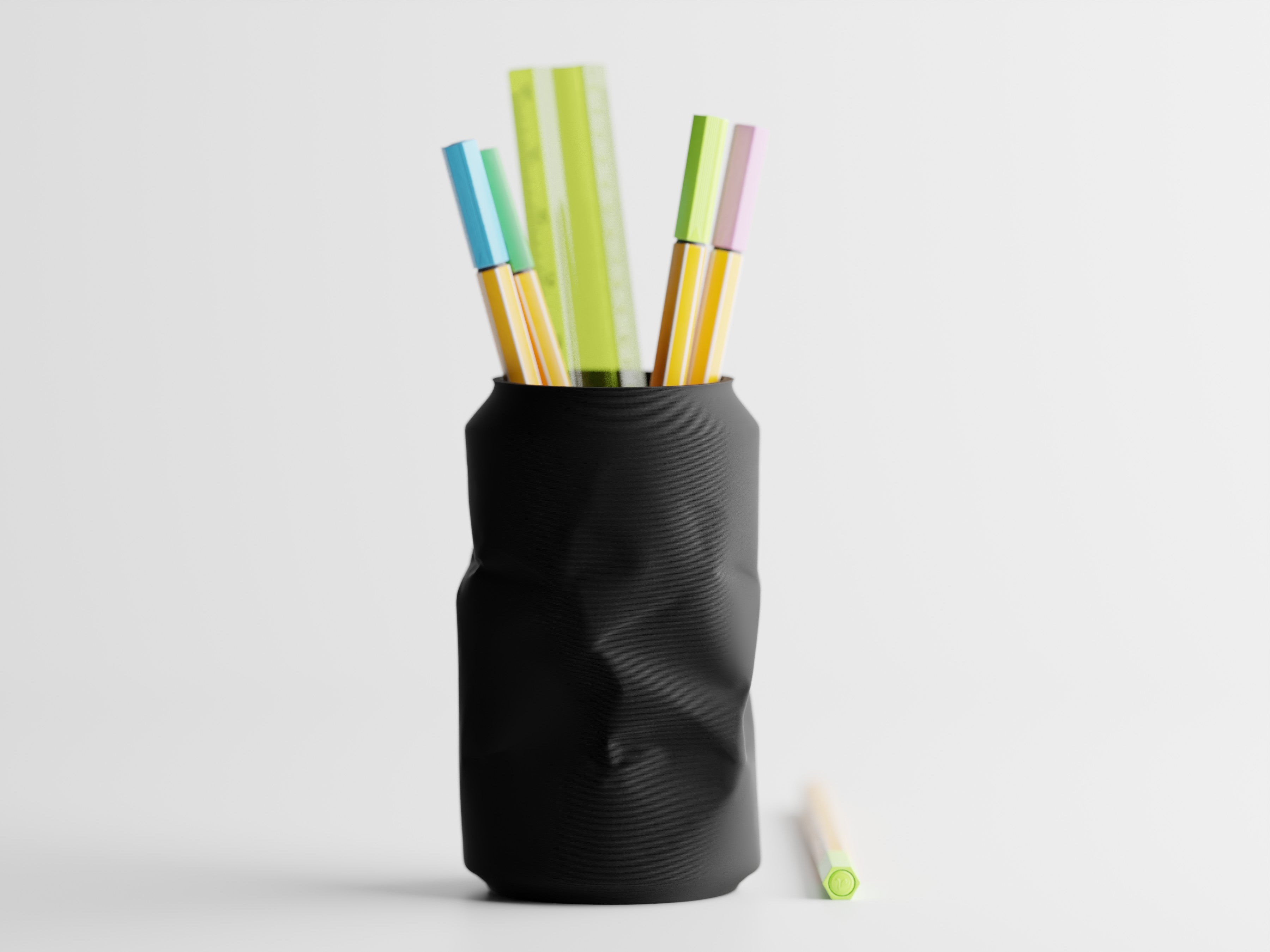 ScribbleCan – Crushed Soda Can Pen Holder | Unique Desk Organizer
