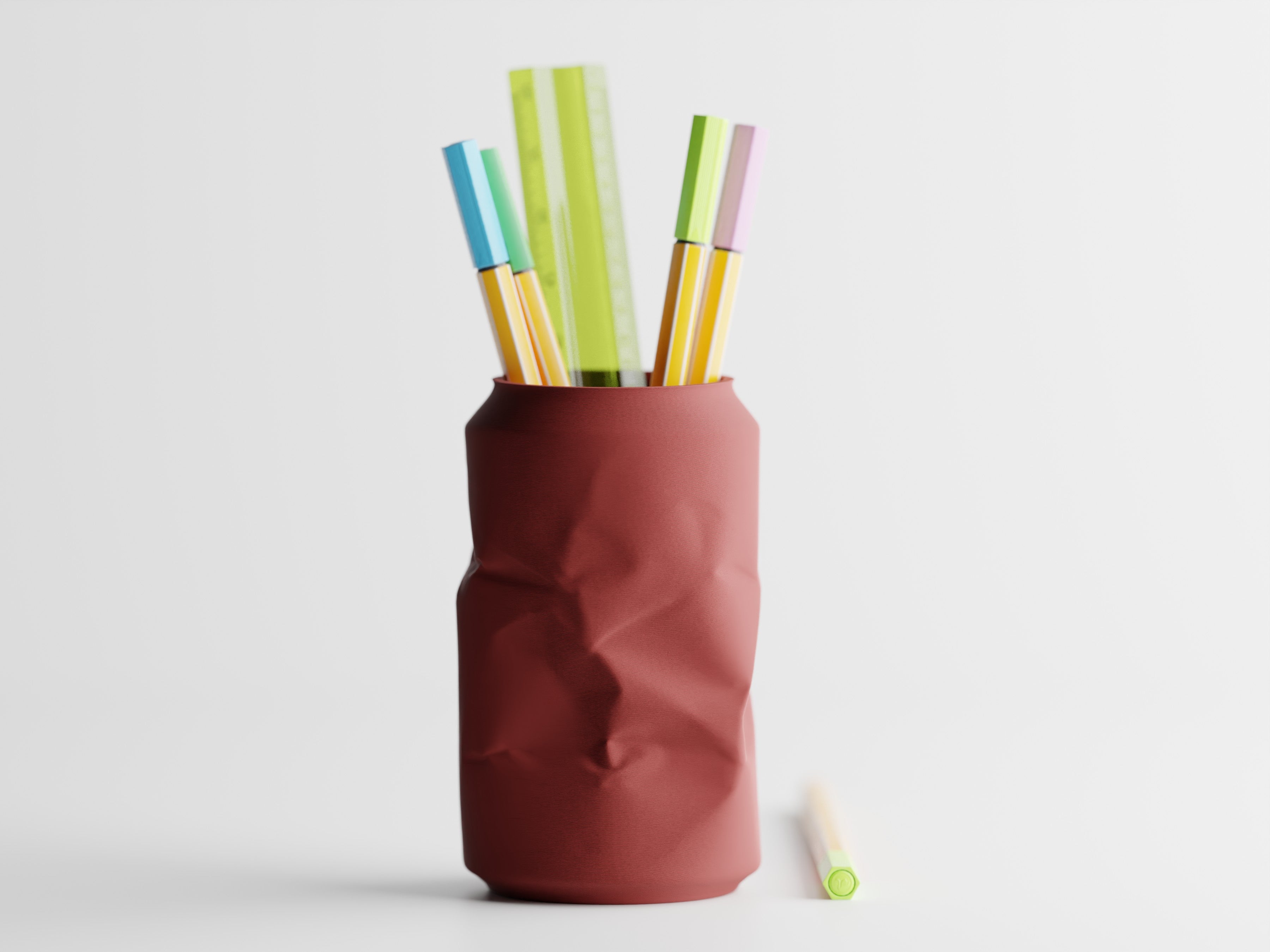 ScribbleCan – Crushed Soda Can Pen Holder | Unique Desk Organizer