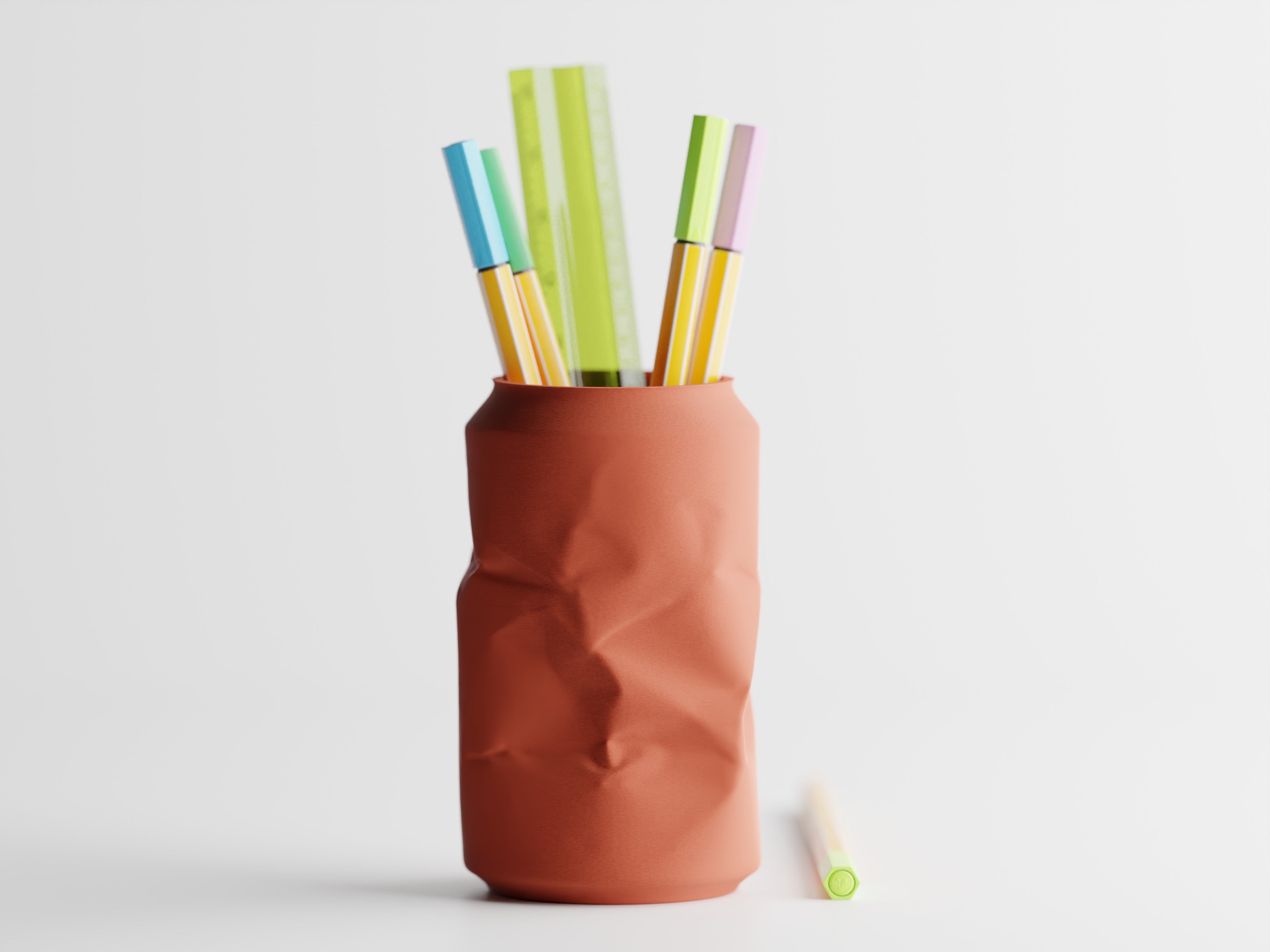 ScribbleCan – Crushed Soda Can Pen Holder | Unique Desk Organizer
