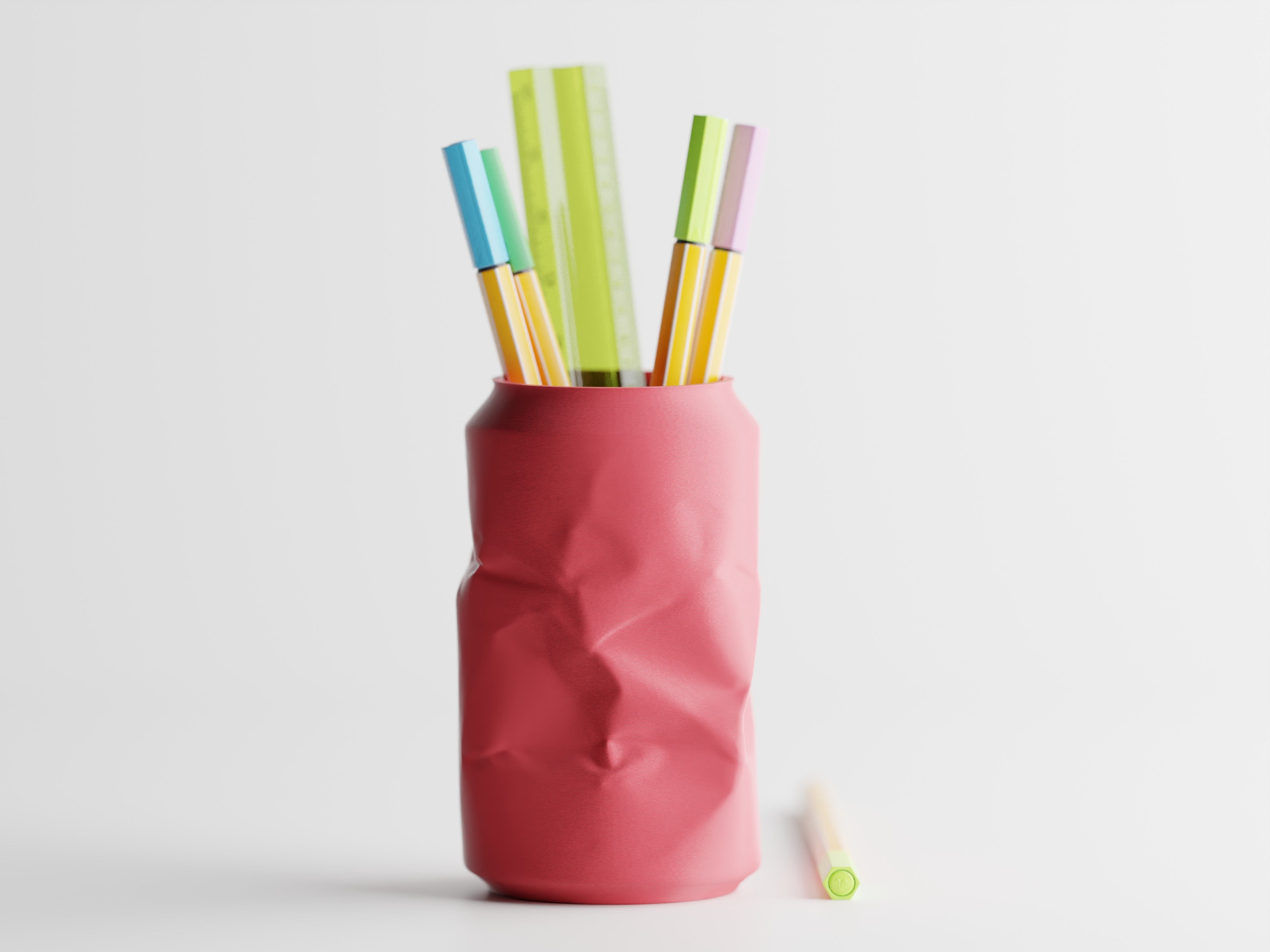 ScribbleCan – Crushed Soda Can Pen Holder | Unique Desk Organizer