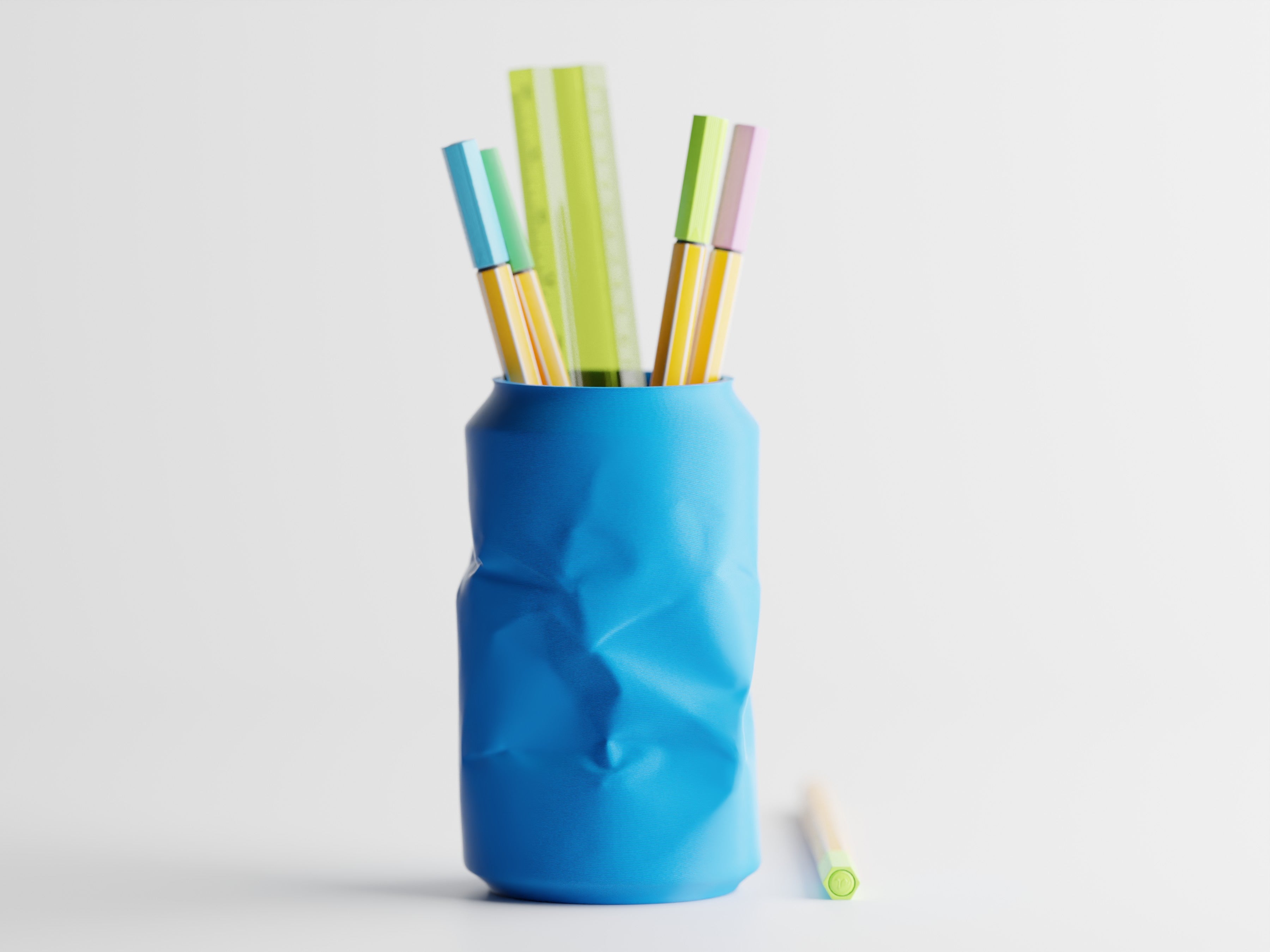ScribbleCan – Crushed Soda Can Pen Holder | Unique Desk Organizer
