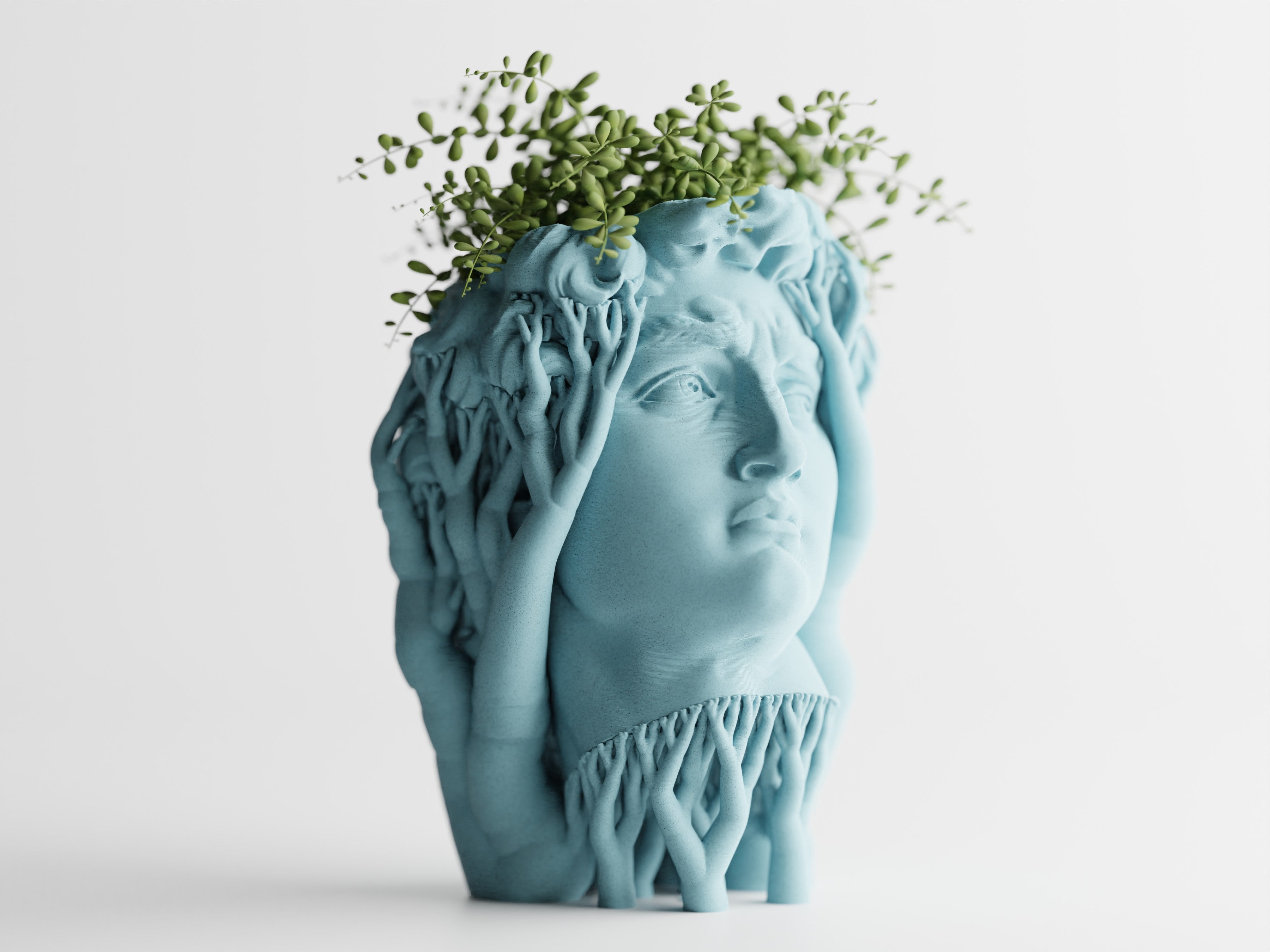 greek statue plant pot Davilo – Sculptural Organic Planter for Modern Homes