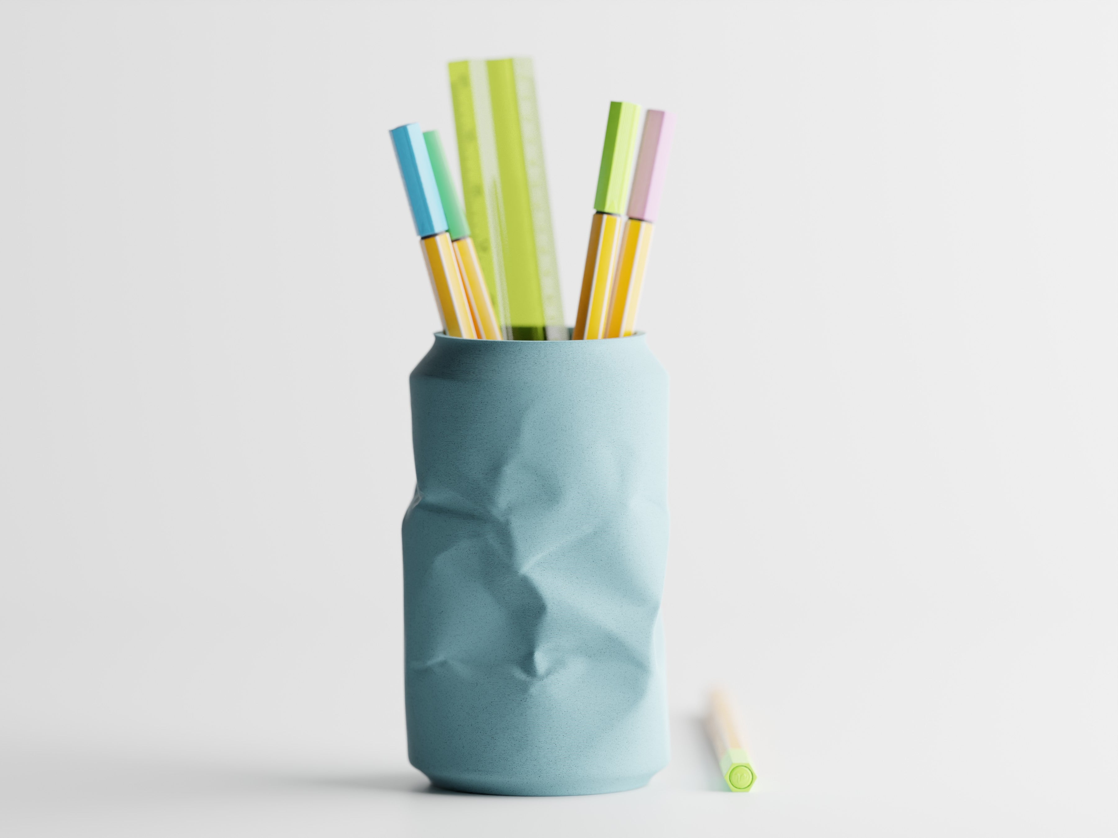 ScribbleCan – Crushed Soda Can Pen Holder | Unique Desk Organizer
