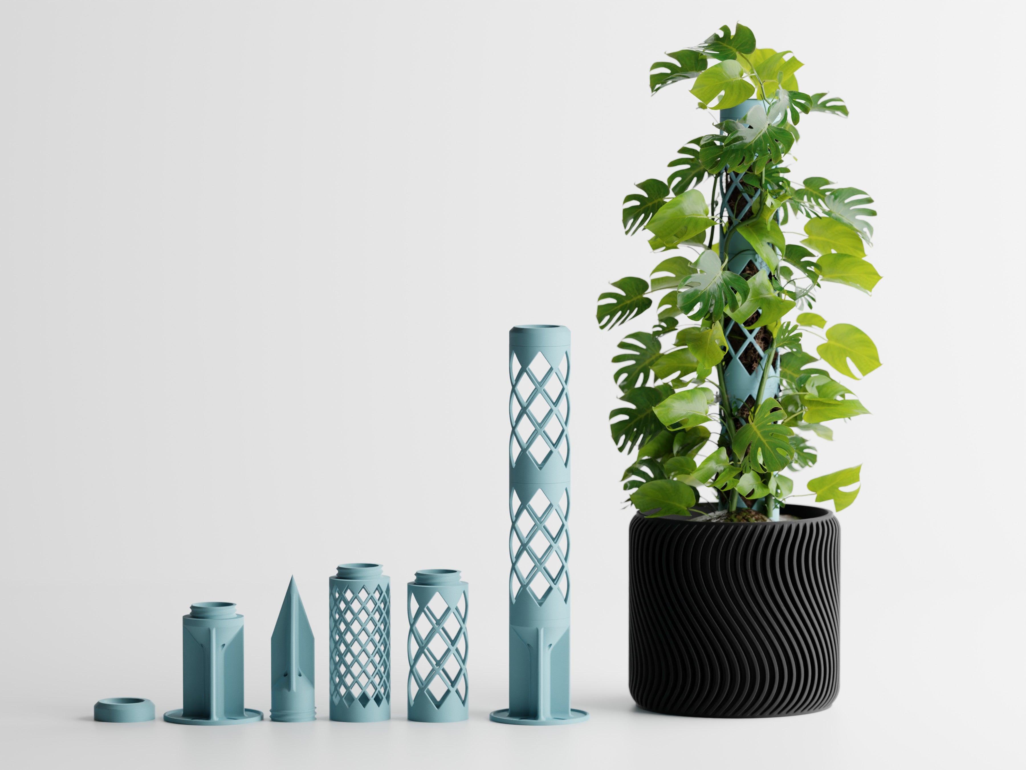 GrowPillar Modular Moss Pole – Stackable Climbing Plant Support for Monstera, Pothos & Philodendron | Small, Medium & Large | Made in Texas