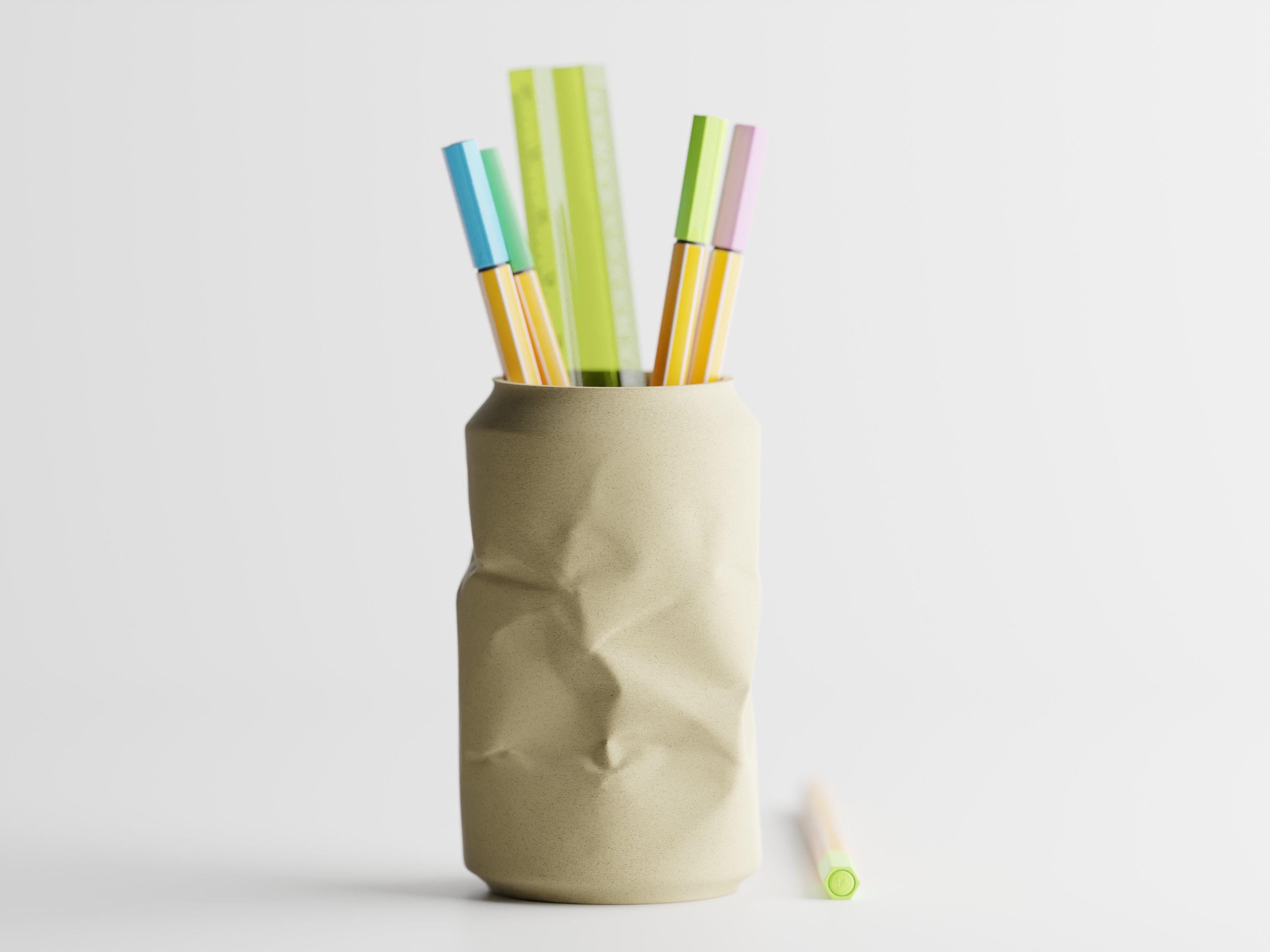 ScribbleCan – Crushed Soda Can Pen Holder | Unique Desk Organizer