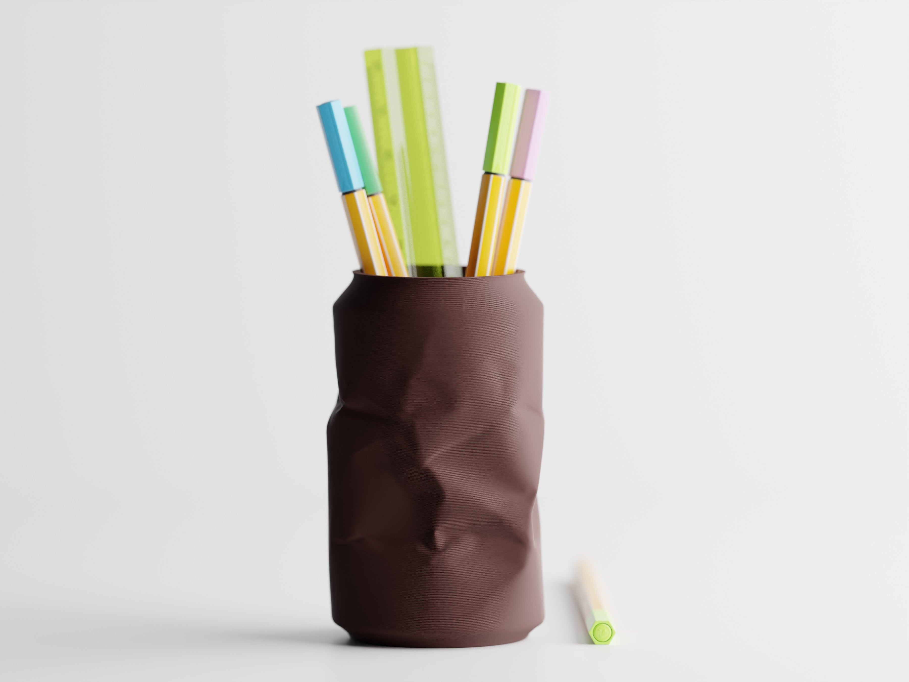 ScribbleCan – Crushed Soda Can Pen Holder | Unique Desk Organizer