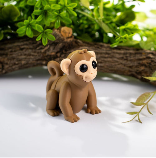 Baby Monkey – Flexible 3D Printed Toy / Keychain