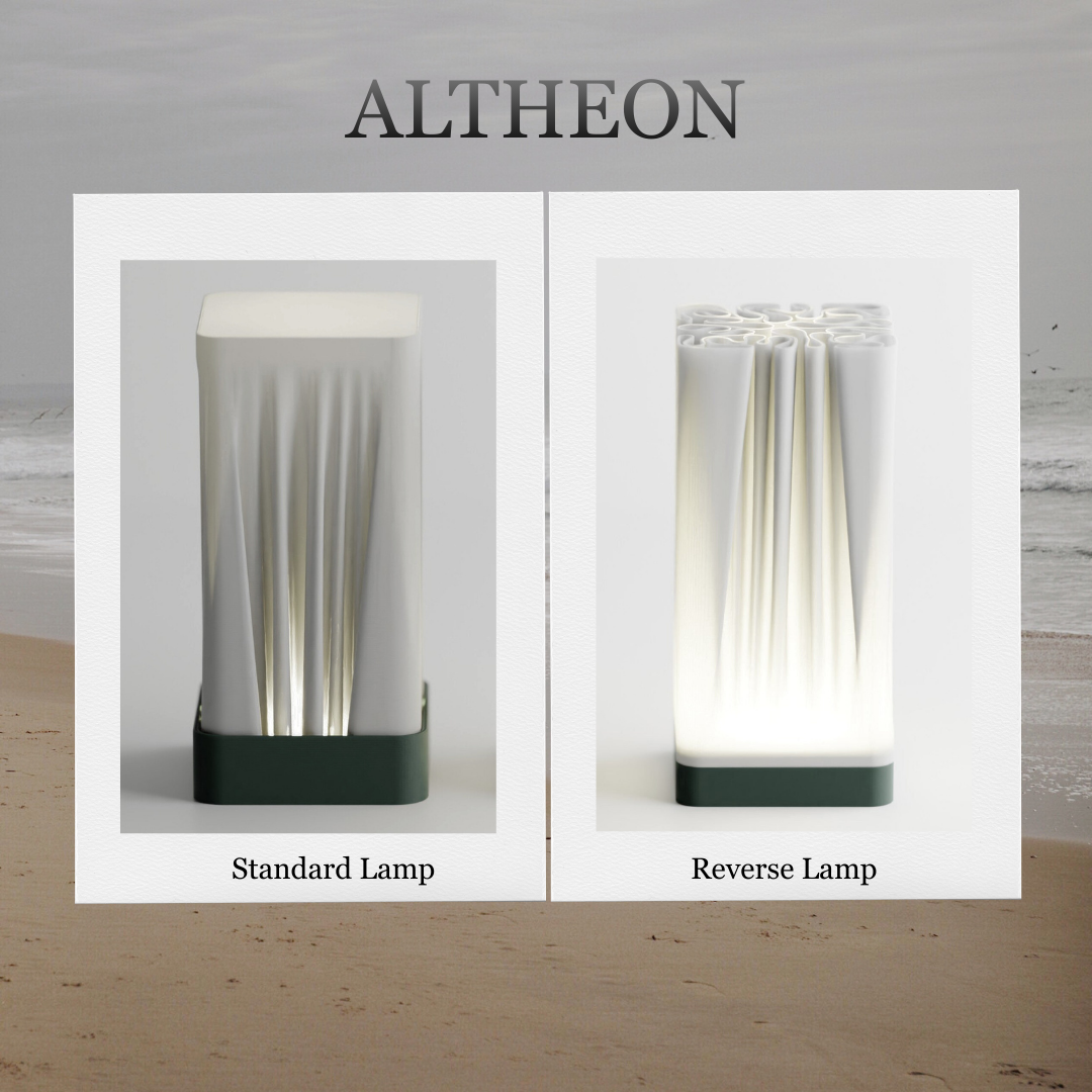 Altheon – Modern Sculptural Table Lamp (Standard or Reverse Shade)