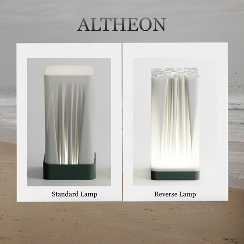 Altheon – Modern Sculptural Table Lamp (Standard or Reverse Shade)