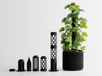 GrowPillar modular moss pole for Monstera, Pothos and Philodendron climbing plants Black