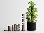 GrowPillar modular moss pole for Monstera, Pothos and Philodendron climbing plants Brown
