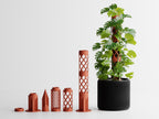 GrowPillar modular moss pole for Monstera, Pothos and Philodendron climbing plants Orange
