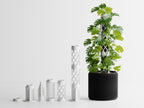 GrowPillar modular moss pole for Monstera, Pothos and Philodendron climbing plants White