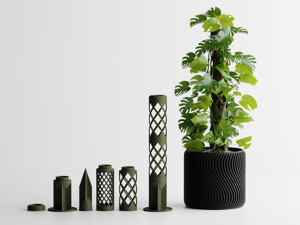 GrowPillar modular moss pole for Monstera, Pothos and Philodendron climbing plants