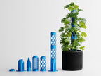 GrowPillar modular moss pole for Monstera, Pothos and Philodendron climbing plants Blue